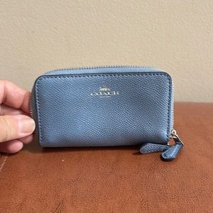 Coach double zip coin case